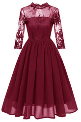 Vestido gris de cóctel de corte A para graduación